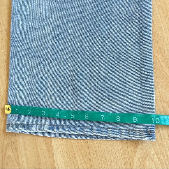 Women’s Straight Leg Baggy Jeans No Waistband Relaxed Fit Light Blue EDIKTED NWT - Picture 10 of 11